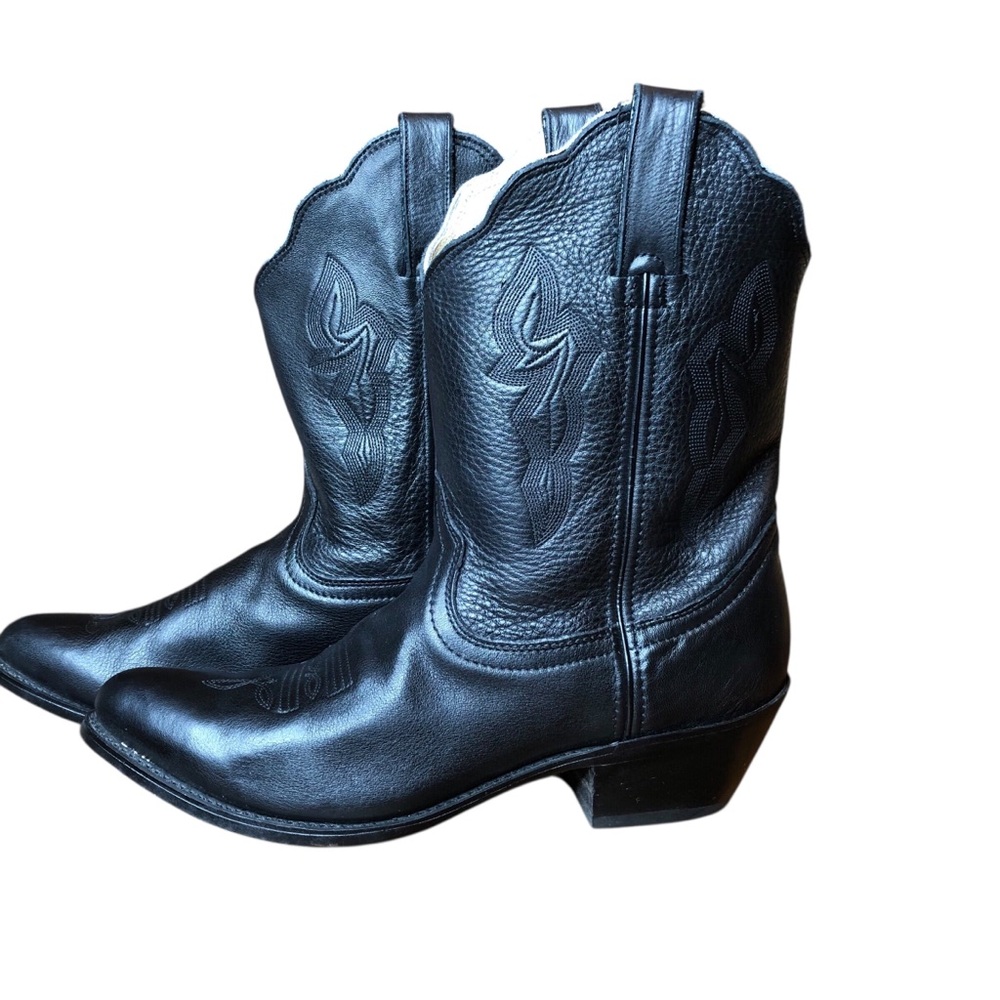 Durango Women’s Western Cowboy Boots Size 9 Black Leather Mid-Calf Cowgirl - Picture 3 of 15